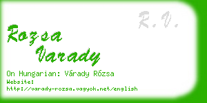 rozsa varady business card